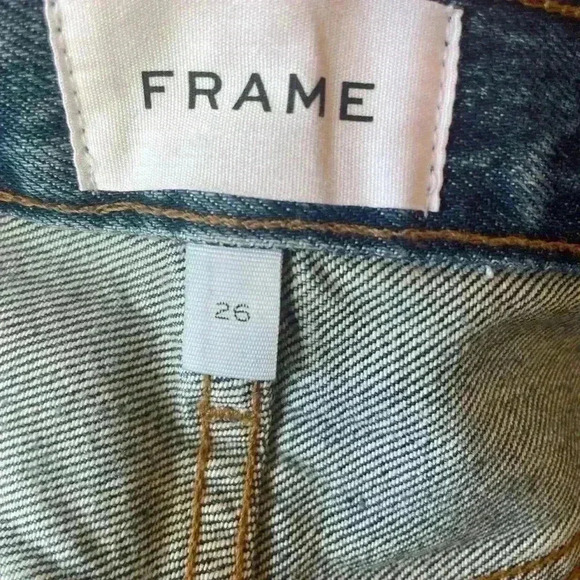 NWT $218 FRAME NORTHVILLE RIPS HIGH RISE VINTAGE SHORTS SIZE 26. - Picture 6 of 8